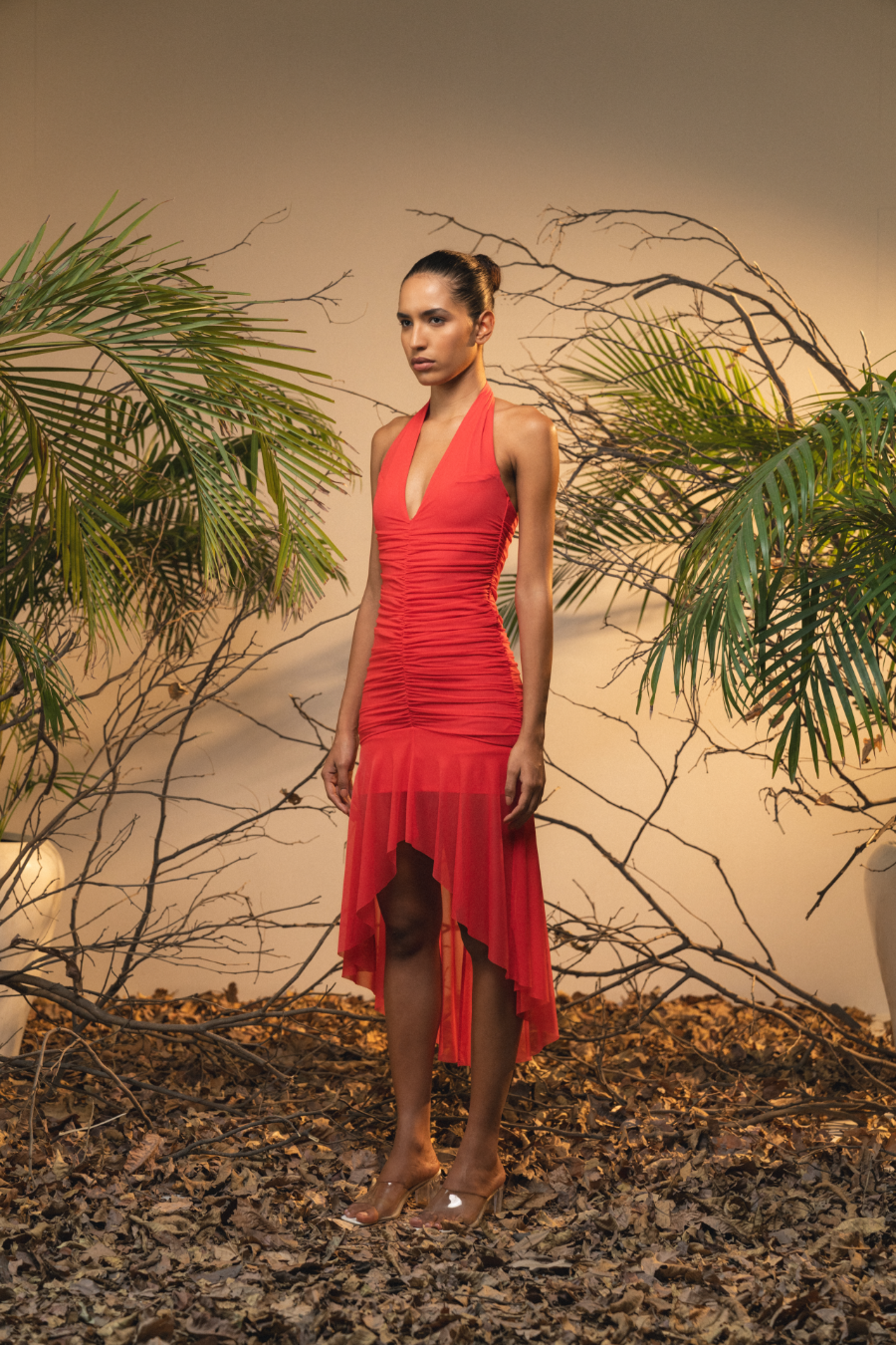 SERAPHINA DRESS - FLAMINGO