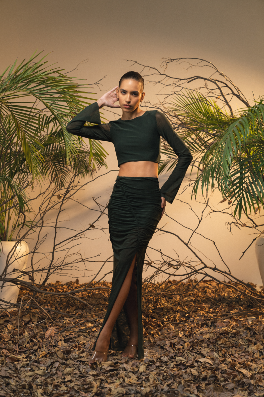 OAKLYNN SKIRT - EARTH