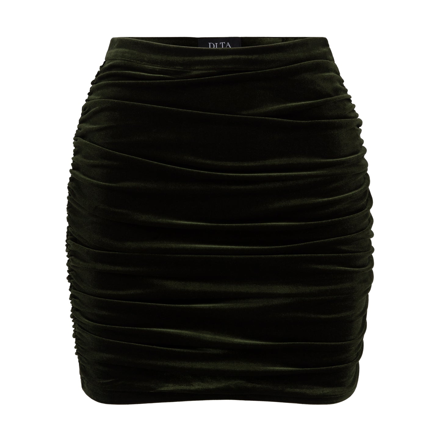 TEGA - Green Velvet Two Piece Co-Ord Skirt