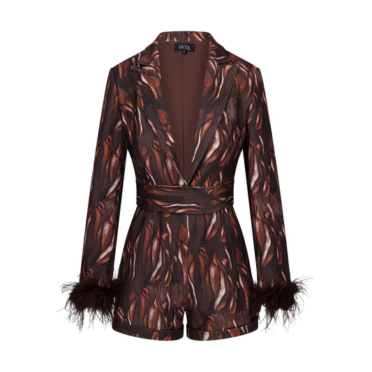RUNO FEATHER CUFF BLAZER
