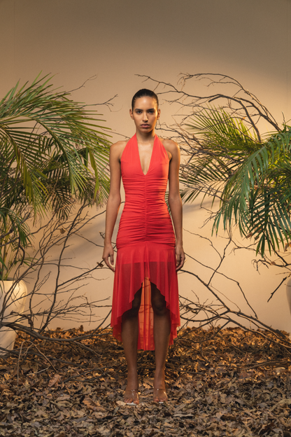 SERAPHINA DRESS - FLAMINGO