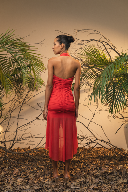 SERAPHINA DRESS - FLAMINGO